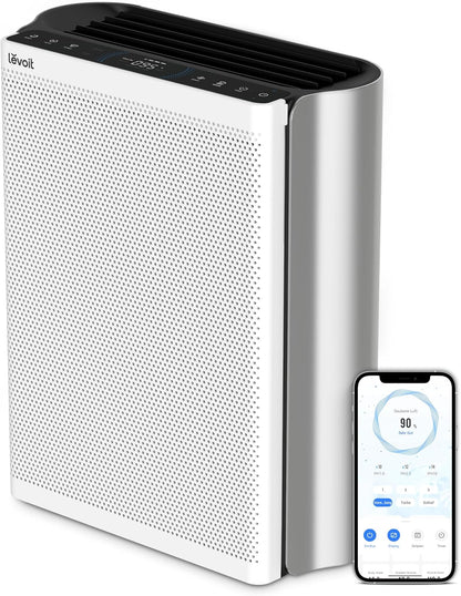 LEVOIT EverestAir Luftreiniger: Große Räume, Allergiker, Smart WiFi, Alexa, Leise 26dB