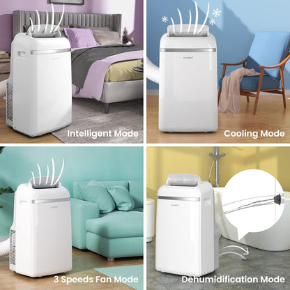 Comfee Mobiles Klimagerät Pro 10000 BTU 3-in-1: Effiziente Raumkühlung, Entfeuchtung, Ventilation