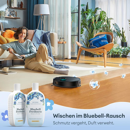 Ultenic T20 Pro Saugroboter mit Wischfunktion, 8000 Pa, AI-Navigation, Selbstreinigung, Tierhaare