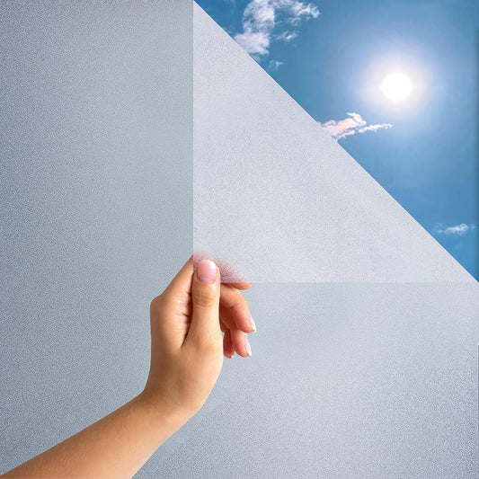 MARAPON® Matt Blickdichte Fensterfolie – Selbsthaftend für Privatsphäre, UV-Schutz, Milchglas-Effekt
