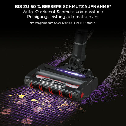 Shark IZ420EUT Kabelloser Stielstaubsauger: Smart, Leistungsstark, Anti Hair Wrap, Lange Laufzeit